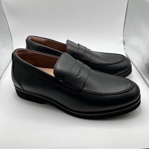 NWB Samuel Hubbard Men's Tailored Traveler black leather mens size 8.5 loafers